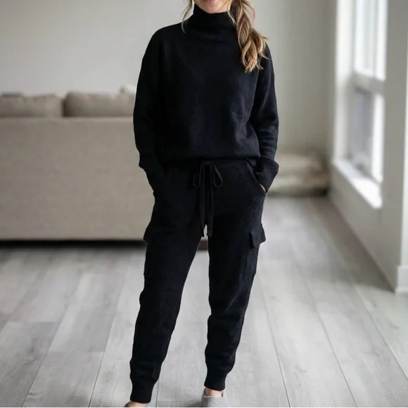 NakedCashmere Black Sweater and Pants Set - Picture 2 of 2